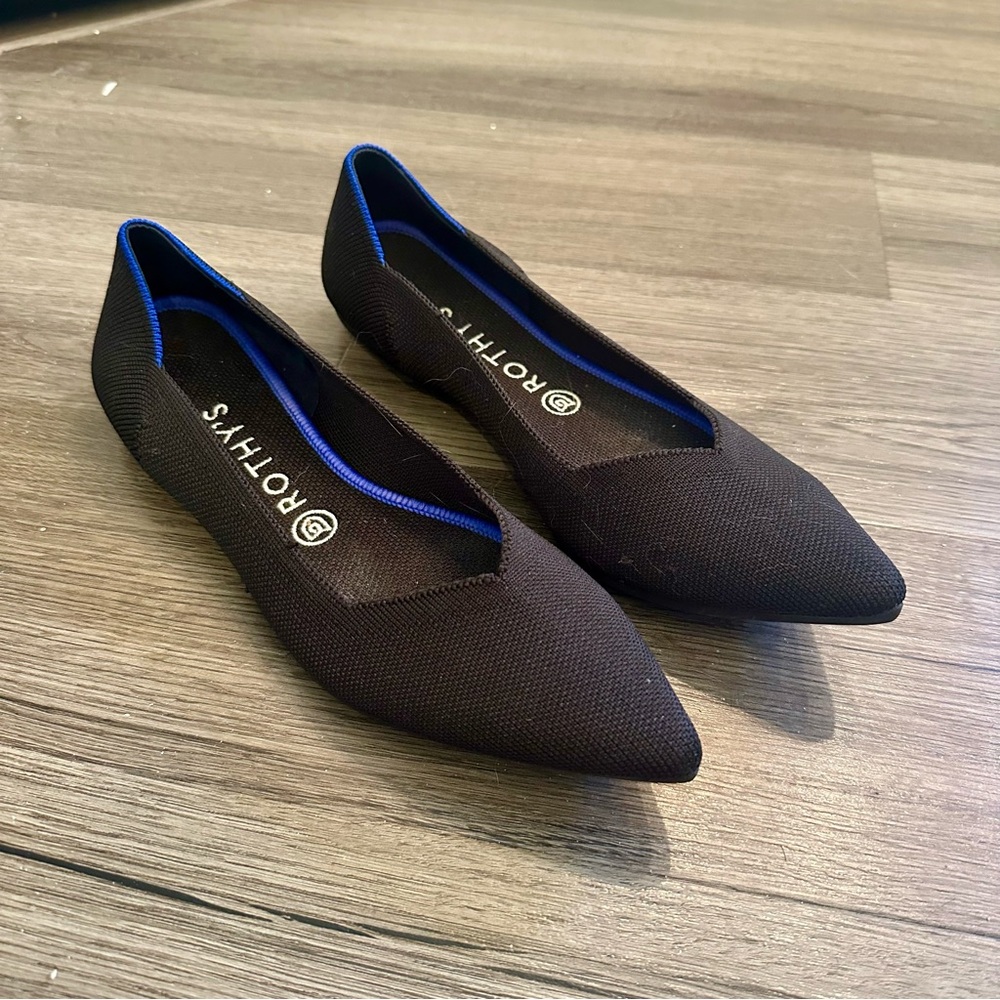 Rothy's Women's Black Pointed Toe Flat
